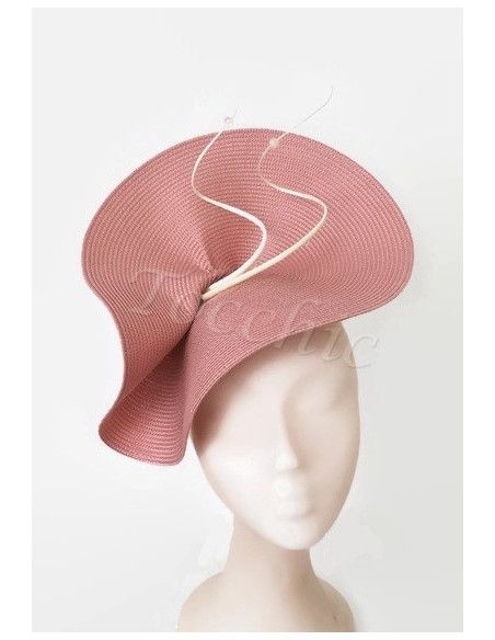 White and Nude fascinator - Wedding hats for women - 2
