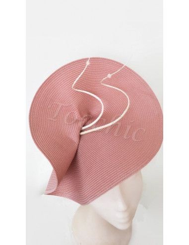 White and Nude fascinator - Wedding hats for women - 4