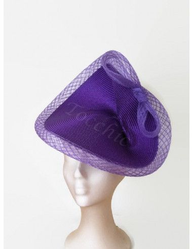 Tocado morado para madrina - Pamelas y Tocados para madrinas - 2