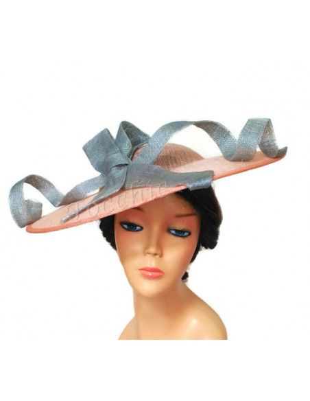 Nude and grey wedding hat - Wedding hats for women - 1