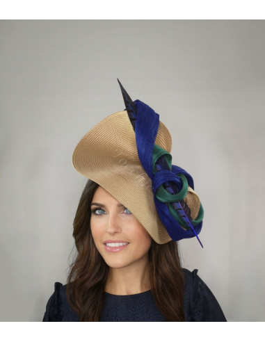 Green and Royal Blue Kentucky Derby hat - Wedding hats for women - 7