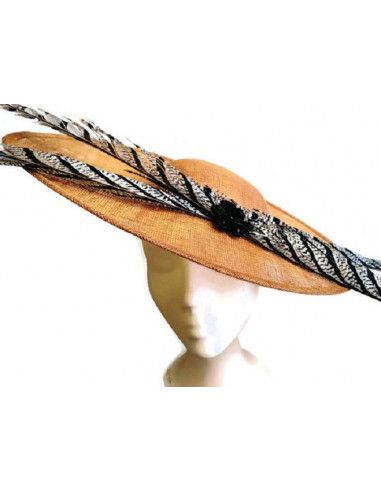 Black and gold wedding hat - Wedding hats for women - 5