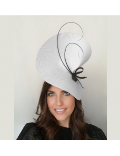Woman Kentucky derby fascinator white - Wedding hats for women - 1
