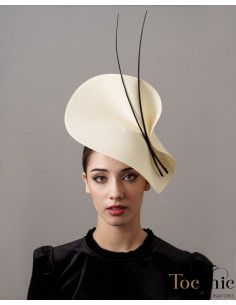 Tocado de novia marfil - Pamelas y Tocados para madrinas - 1