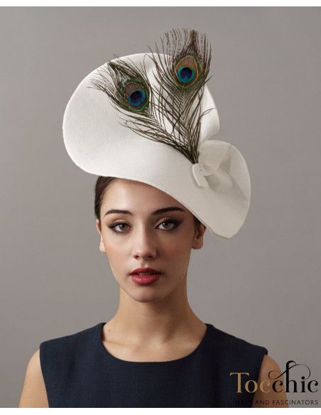 White Winter wedding hat for woman - Bridal Hats & Fascinators - 2 White Winter wedding hat for woman - Bridal Hats & Fascinators - 2