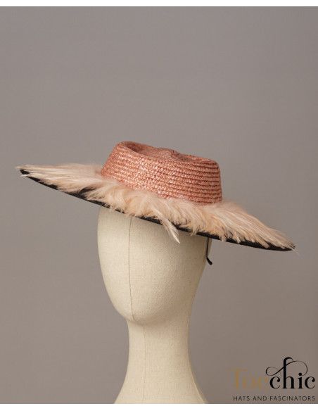 Elegant groom mother wedding hat black and nude pink - Wedding hats for women - 9 Elegant groom mother wedding hat black and nude pink - Wedding hats for women - 9