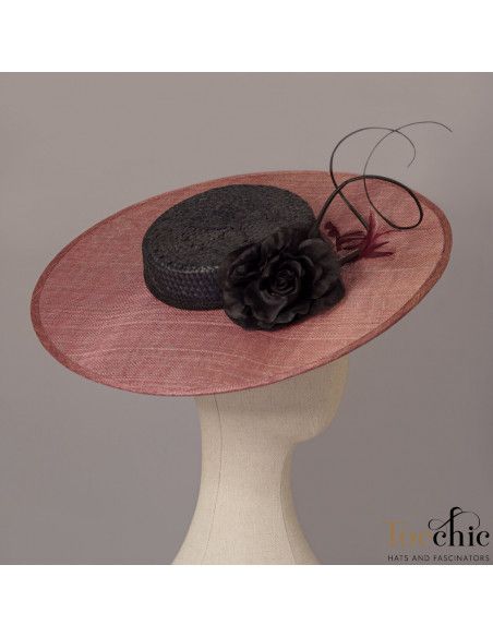 Sombrero de boda negra y granate para invitada perfecta - Pamelas y Tocados para madrinas - 5 Sombrero de boda negra y granate para invitada perfecta - Pamelas y Tocados para madrinas - 5