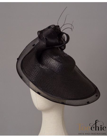 Black Kentucky derby Saucer hat for woman - Wedding hats for women - 5 Black Kentucky derby Saucer hat for woman - Wedding hats for women - 5