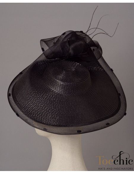 Black Kentucky derby Saucer hat for woman - Wedding hats for women - 6 Black Kentucky derby Saucer hat for woman - Wedding hats for women - 6