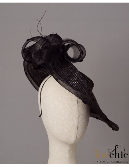 Black Kentucky derby Saucer hat for woman - Wedding hats for women - 7 Black Kentucky derby Saucer hat for woman - Wedding hats for women - 7