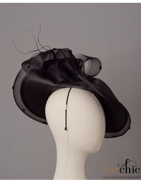 Black Kentucky derby Saucer hat for woman - Wedding hats for women - 8 Black Kentucky derby Saucer hat for woman - Wedding hats for women - 8