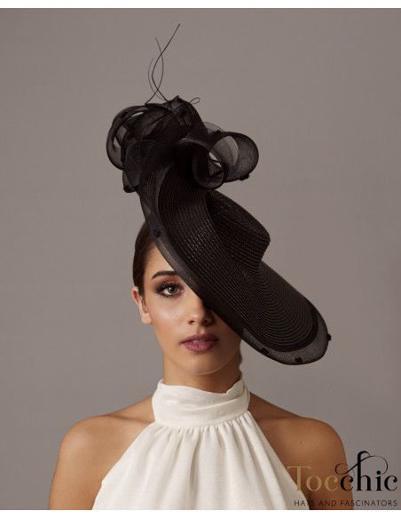 Black Kentucky derby Saucer hat for woman - Wedding hats for women - 3 Black Kentucky derby Saucer hat for woman - Wedding hats for women - 3