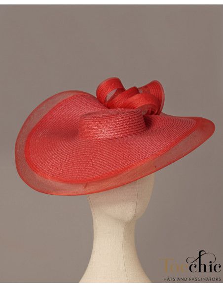 Elegant Red Kentucky derby hat for woman - Wedding hats for women - 5 Elegant Red Kentucky derby hat for woman - Wedding hats for women - 5