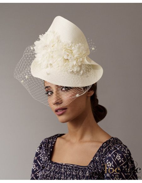 Tocado de novia marfil con velo - Tocados de novia - 1