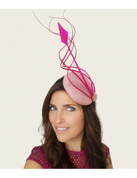 Pink derby fascinator large - Wedding hats for women - 5 Pink derby fascinator large - Wedding hats for women - 5