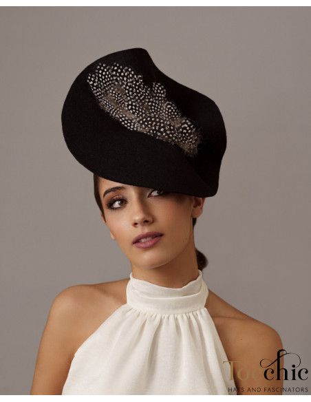 Womens Black feathers wedding hat - Wedding hats for women - 3 Womens Black feathers wedding hat - Wedding hats for women - 3