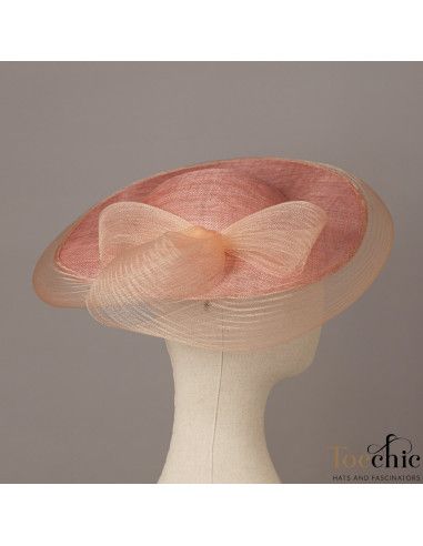 Elegante pamela para madrina de boda con lazo - Pamelas y Tocados para madrinas - 5