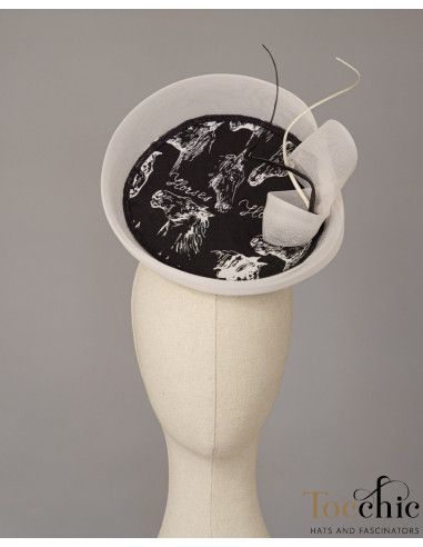 Original Black and white horses hat - Wedding hats for women - 4