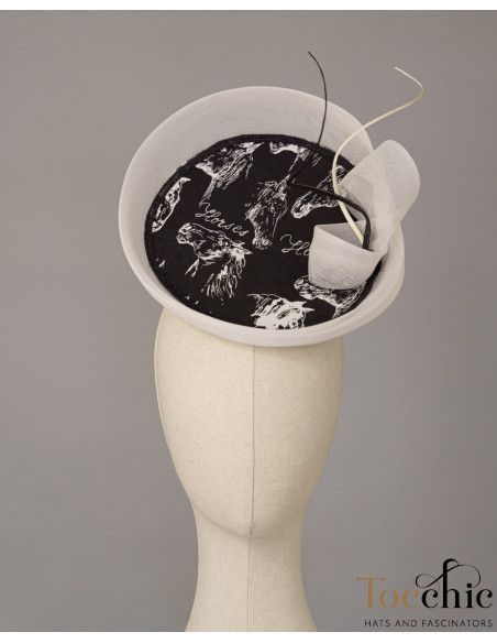 Original Black and white horses hat - Wedding hats for women - 4 Original Black and white horses hat - Wedding hats for women - 4