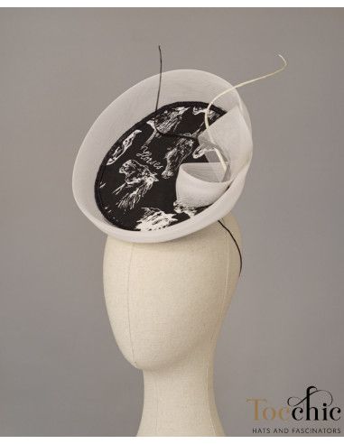 Original Black and white horses hat - Wedding hats for women - 5