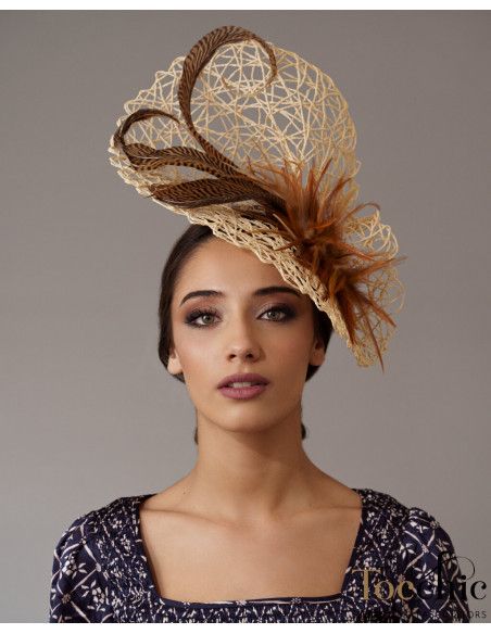 Original Cream hat with feathers - Wedding hats for women - 3 Original Cream hat with feathers - Wedding hats for women - 3