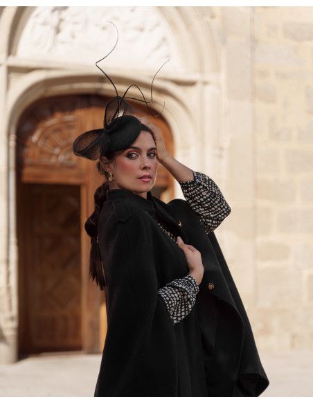 Black fascinator hat - Wedding hats for women - 1