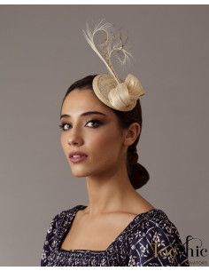 Elegant cream fascinator small - Wedding hats for women - 1