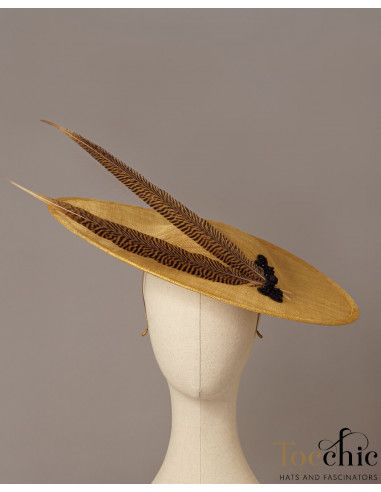Gold lampshade hat - Wedding hats for women - 5