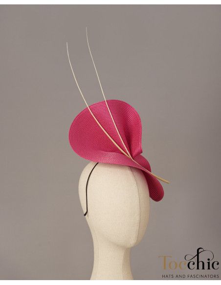 Tocado rosa y blanco - Sombreros y Tocados para bodas de mañana - 8