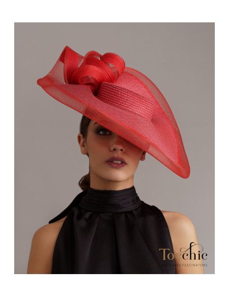Elegant Red Kentucky derby hat for woman - Wedding hats for women - 7 Elegant Red Kentucky derby hat for woman - Wedding hats for women - 7