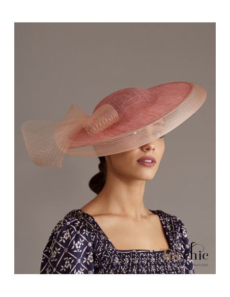 Elegante pamela para madrina de boda con lazo - Pamelas y Tocados para madrinas - 8