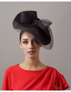 Black veil fascinator hat woman - Wedding hats for women - 1 2