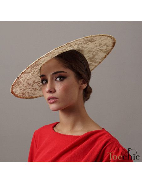 Gold Kentucky derby hat - Wedding hats for women - 3 Gold Kentucky derby hat - Wedding hats for women - 3