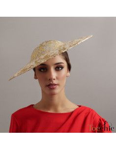 Gold Kentucky derby hat - Wedding hats for women - 1