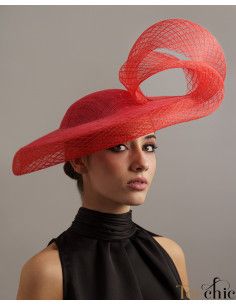 Original Pamela roja de boda - Pamelas y Tocados para madrinas - 1