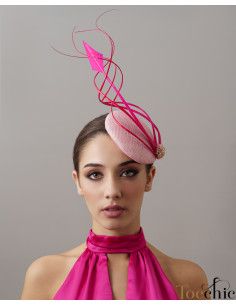 Pink derby fascinator large - Wedding hats for women - 1