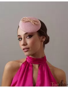 Pale Pink pillbox hat for women - Wedding hats for women - 1