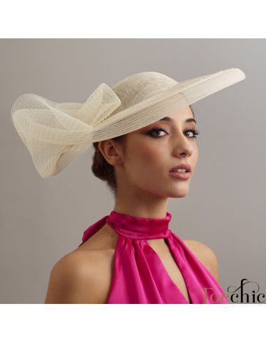 Elegant cream Ascot hat - Wedding hats for women - 4