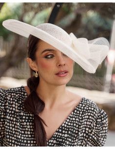 Elegant cream Ascot hat - Wedding hats for women - 2 2