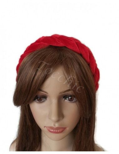 Red woman headband for Cocktails - Cocktail hats for women - 5