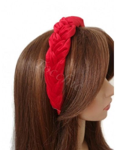 Red woman headband for Cocktails - Cocktail hats for women - 7