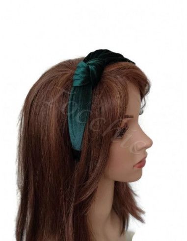 Diadema de boda verde con nudo - Sombreros y Tocados para bodas de mañana - 6