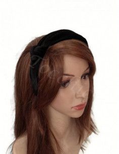 Cocktail Black velvet headband - Cocktail hats for women - 1 2
