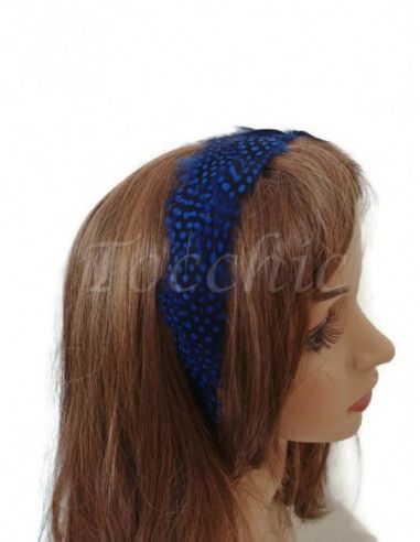 Diadema azul añil de plumas - Tocados para bodas de noche - 12