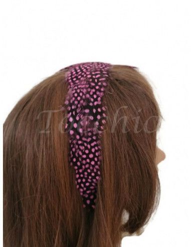 Light pink headband with polka dots - Cocktail hats for women - 5