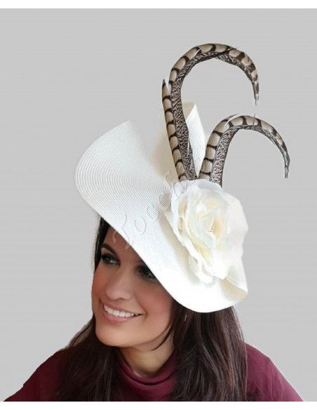 Royal Ascot hat cream and champagne - Wedding hats for women - 1