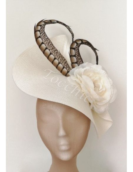 Royal Ascot hat cream and champagne - Wedding hats for women - 3 Royal Ascot hat cream and champagne - Wedding hats for women - 3