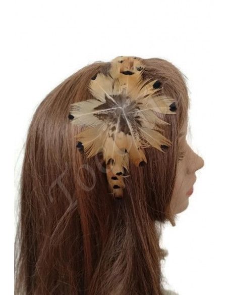 Camel and black wedding headband - Cocktail hats for women - 4 Camel and black wedding headband - Cocktail hats for women - 4