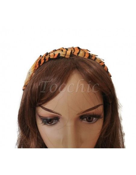 Black and orange headband - Cocktail hats for women - 3 Black and orange headband - Cocktail hats for women - 3