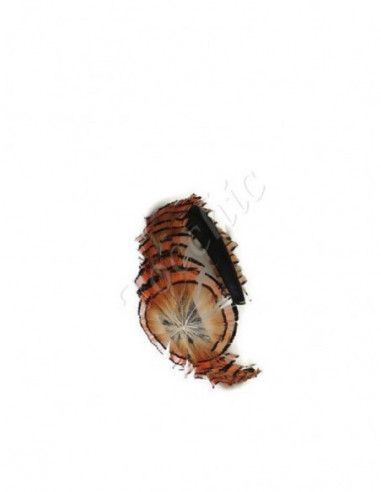 Black and orange headband - Cocktail hats for women - 5